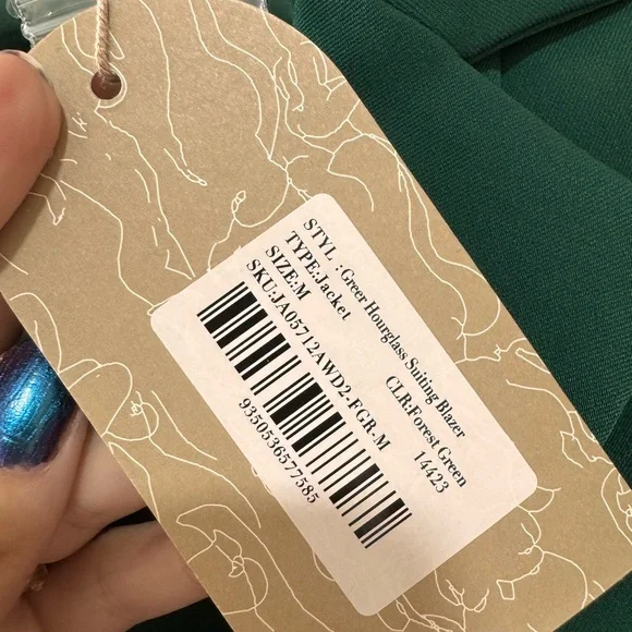 Meshing elegant Green Women's Suit Set - Picture 7 of 9